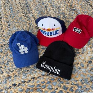 Baseball caps in a variety of color